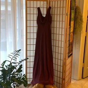 Burgundy gown